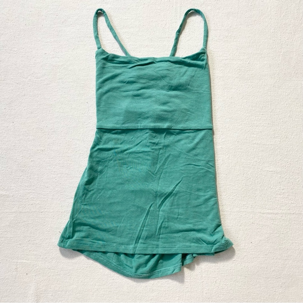 Sense Teal Lace Back Tank